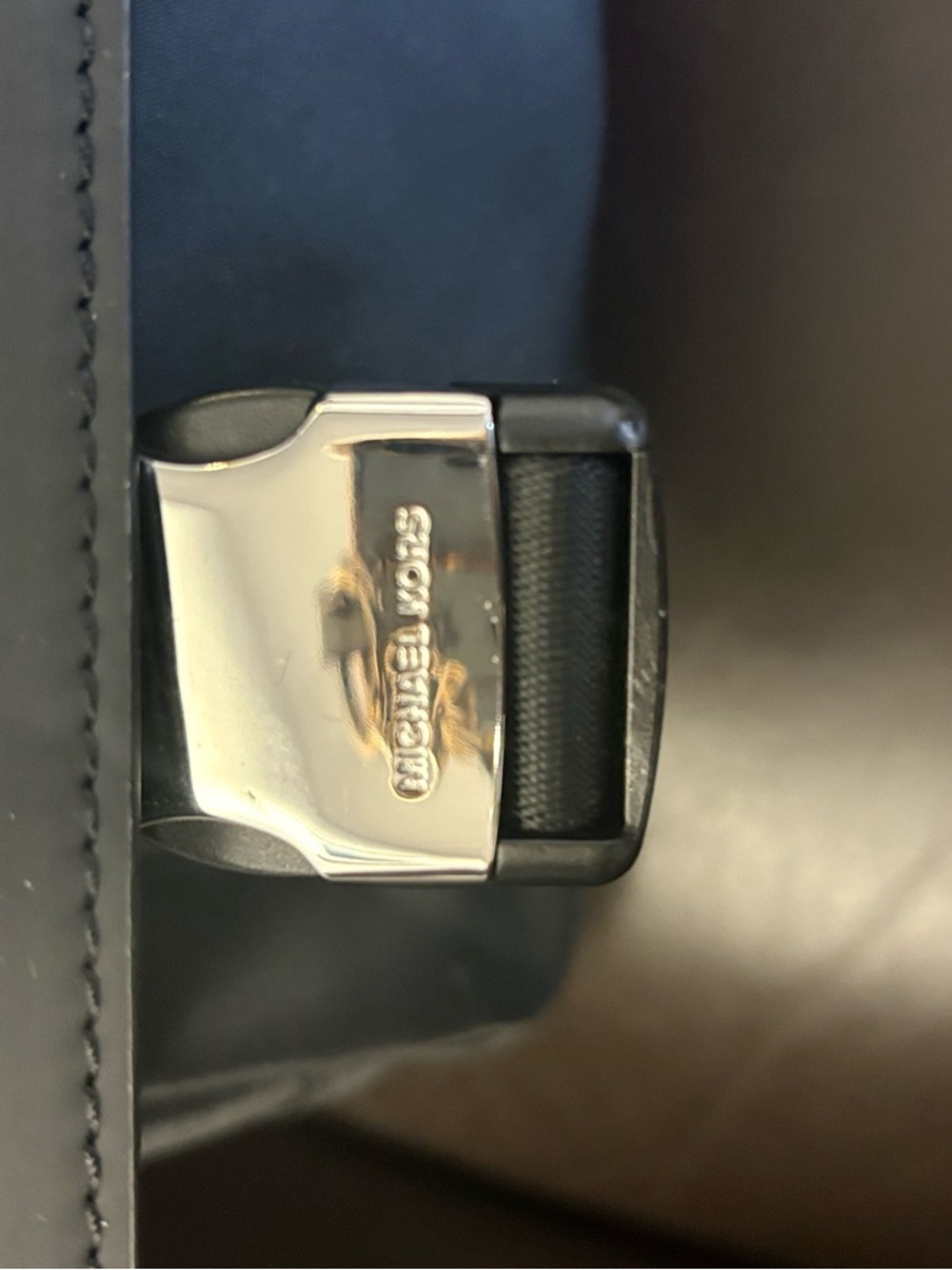 Michael Kors Black Malone Cargo Messenger Bag with Silver Hardware 14”x 3” x 11” - Picture 2 of 8
